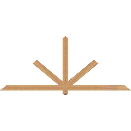 Ekena Millwork Kennewick Timber Gable Bracket, Western Red Cedar, 84"W x 35"H x 3 1/2"D x 3 1/2"F, 10/12 Pitch GBW084X35X0404KEN00SWR